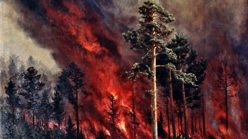 aleksei-denisov-uralsky-a-forest-fire-1897 - Copia